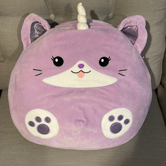 Squishmallows Other - NWOT 16 inch squishmallows purple Caticorn cat unicorn